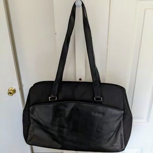 Wilsons Leather Pelle Studio Black Tote Bag (with attached wallet/small mirror)